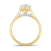 LADIES RING 1 3/4CT ROUND DIAMOND 14K YELLOW GOLD (CENTER STONE ROUND DIAMOND 1 1/2CT )